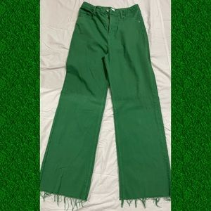 Green Straight Leg Jeans